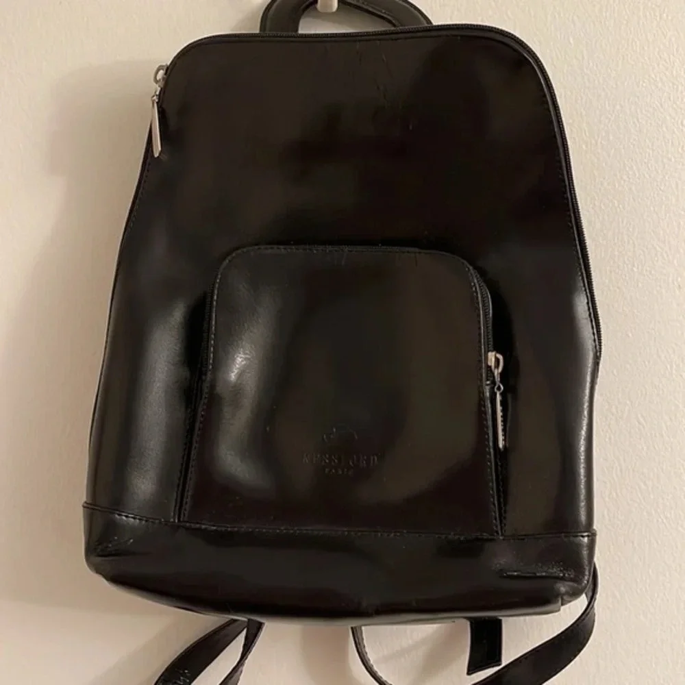 Kesslord Black vintage leather back pack